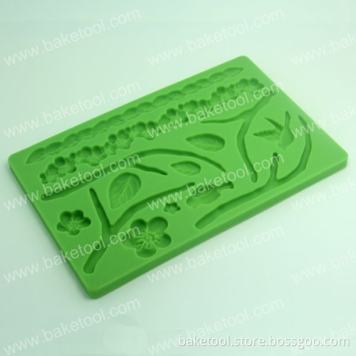 Food Grade Peach Blossom Silicone Mold for Cake Fondant Decoration
